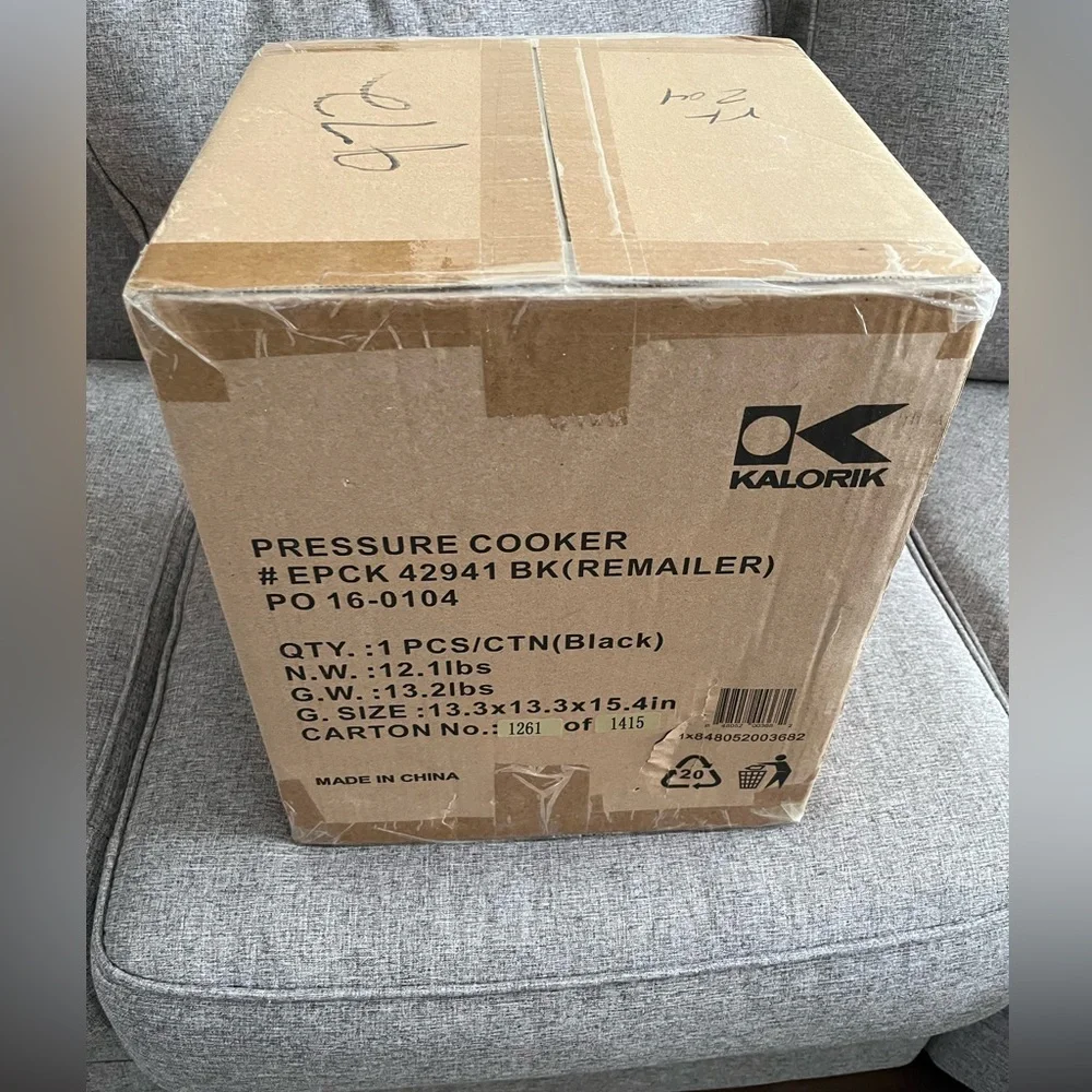 NEW NIB Kaloric 6.25 Quart Pressure Cooker